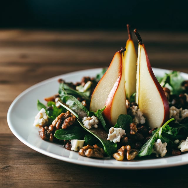 Pear Salad with Balsamic and Walnuts
