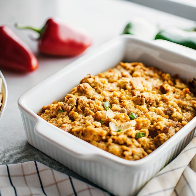 Poblano Cornbread Stuffing