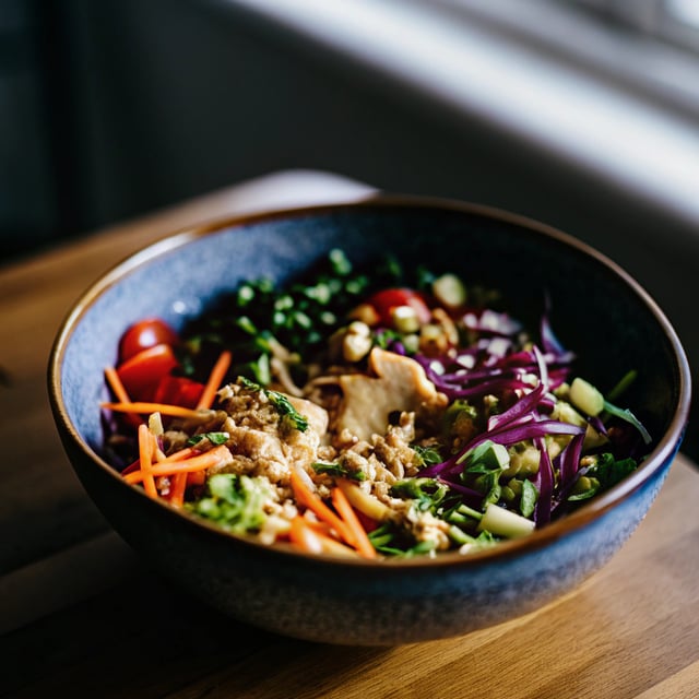 Rainbow Bowls w/ Almond-Ginger Dressing
