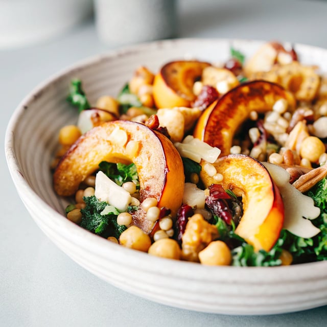 Roasted Delicata Squash Kale Salad