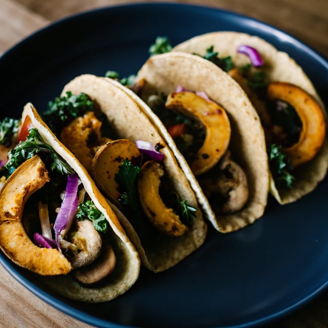 Roasted Delicata Squash Tacos