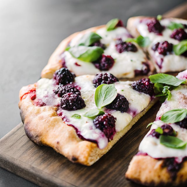 Summer Blackberry Basil Pizza