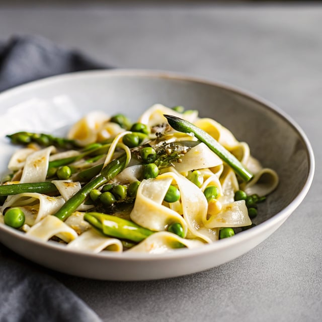 Tagliatelle with Asparagus & Peas