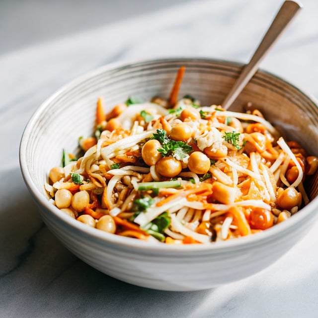 Tahini Noodle Salad with Roasted Carrots & Chickpeas