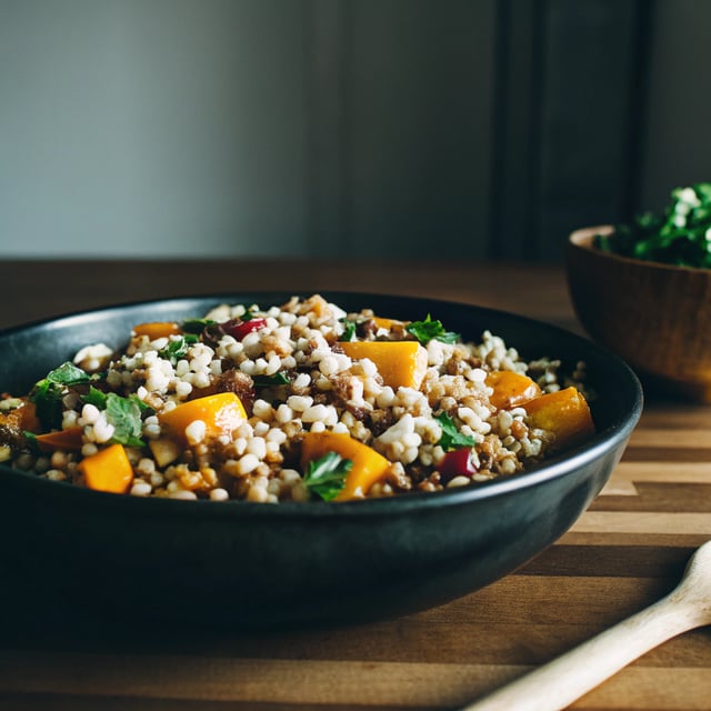 Thanksgiving Salad with Butternut Squash & Wheat Berries