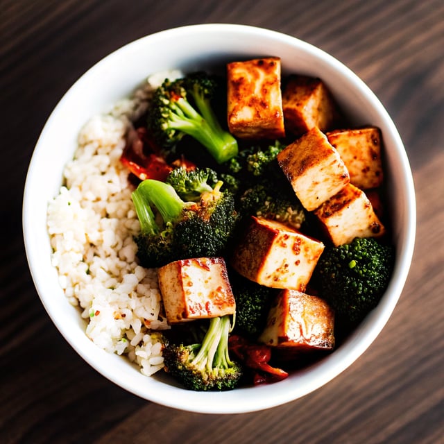 Tofu Broccoli Bowls with Carrot Ginger Dressing