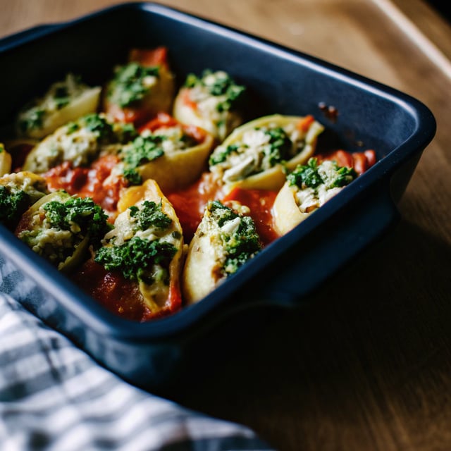 Vegan Stuffed Shells with Kale