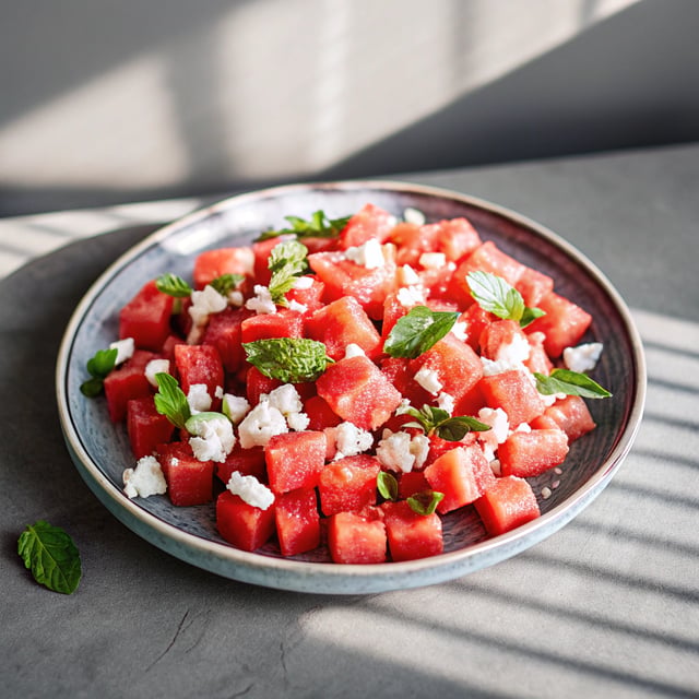 Watermelon Salad with Feta & Mint