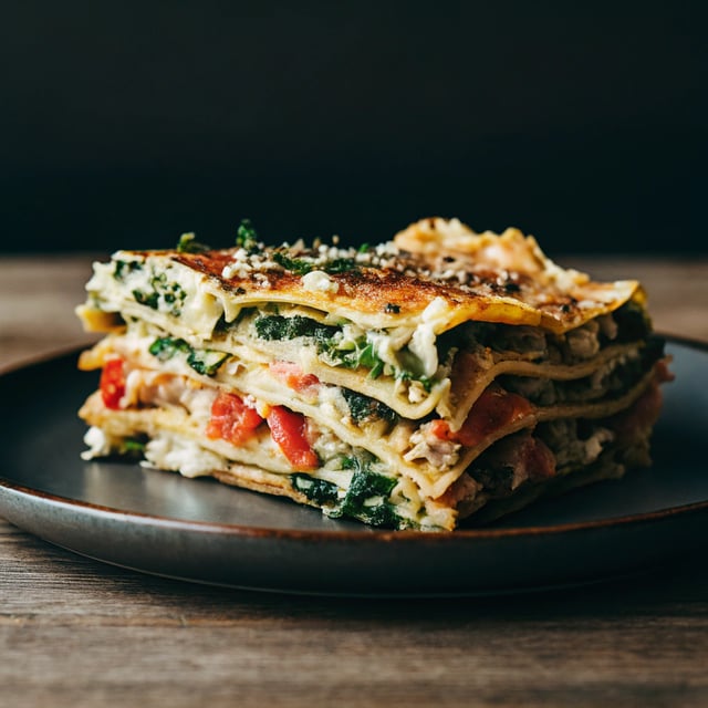 Lasagnes au saumon et aux épinards