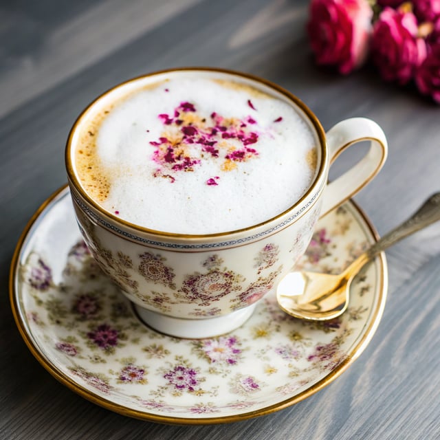 Almond Rose Chai Tea Latte (Vegan)