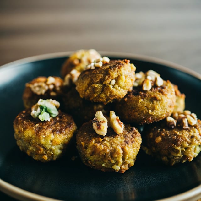 Baked Carrot Falafel with Walnuts