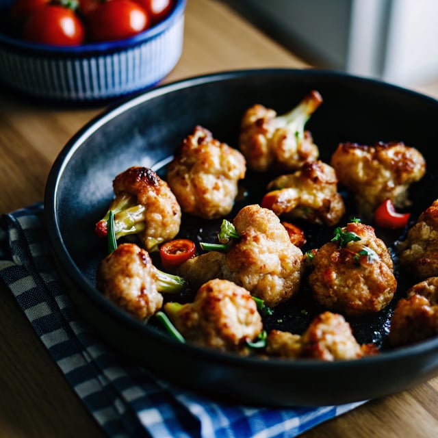 Baked Cauliflower Wings with Sticky Habanero Honey Sauce (Gluten-Free)