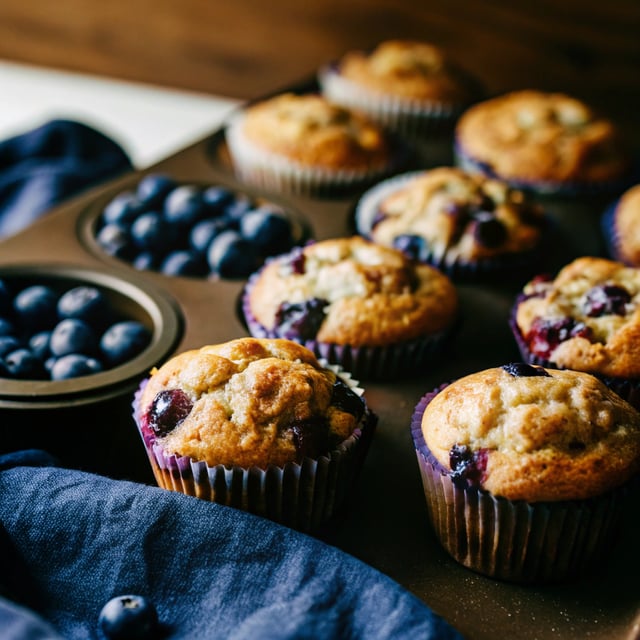 Bakery-Style Gluten-Free Blueberry Muffins (Dairy-Free, Vegan)