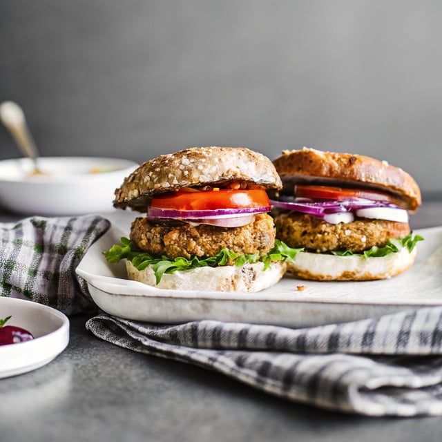BBQ Walnut Chickpea Veggie Burgers (Vegan + Gluten-Free)