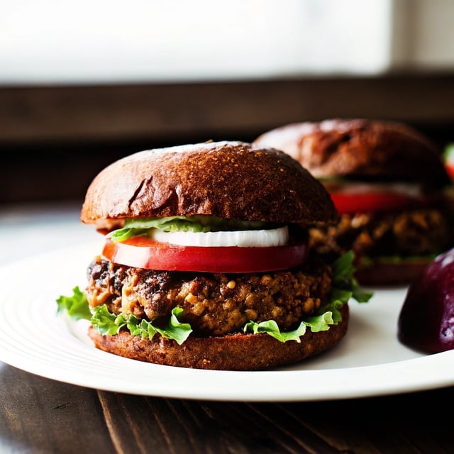 BBQ Walnut Chickpea Veggie Burgers