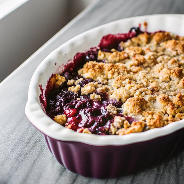 Blackberry & Coconut Oat Crust Crumble (Gluten-Free, Vegan)