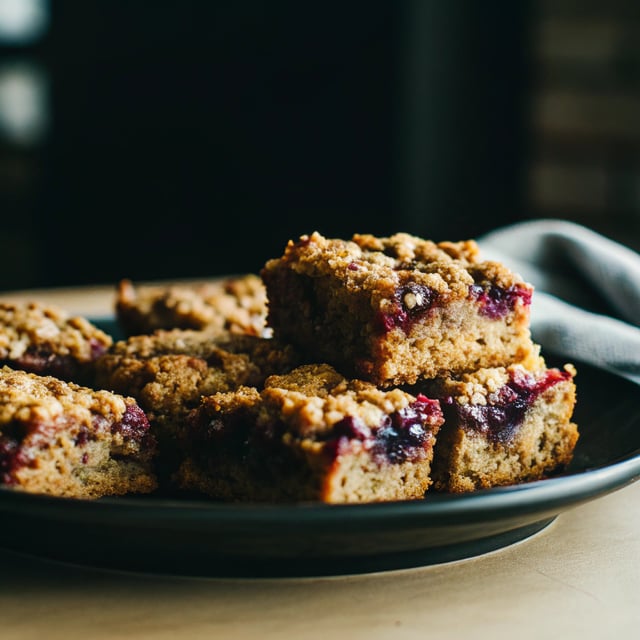 Blackberry Walnut Oat Bars