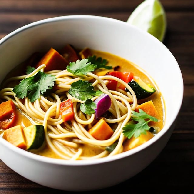 Butternut Squash Coconut Curry Noodle Soup
