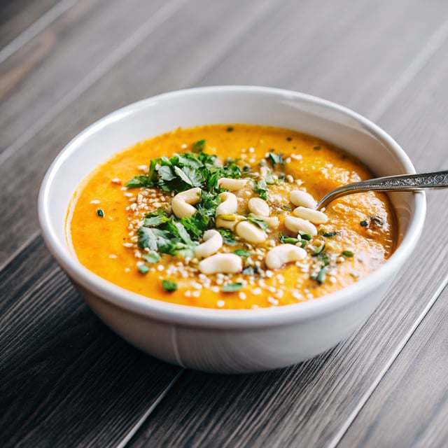 Cashew Carrot Ginger Soup (Vegan)