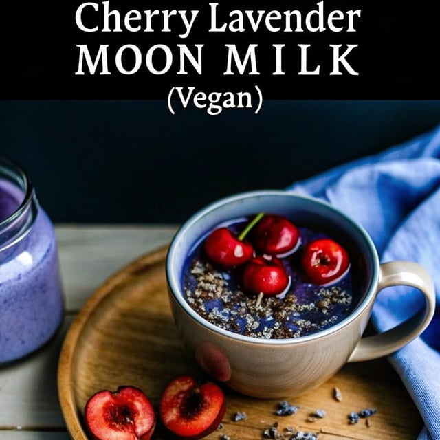 Cherry Lavender Moon Milk Recipe (Vegan)