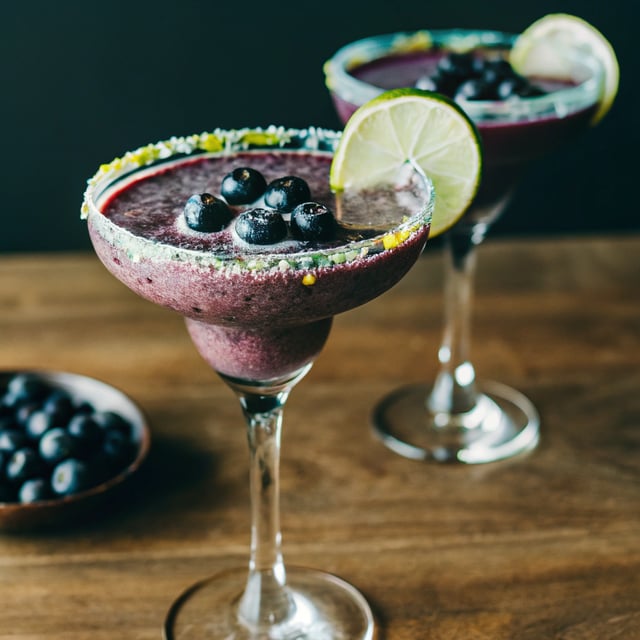 Easy Frozen Blueberry Margarita Mocktail