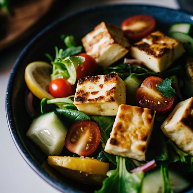 Easy Halloumi Salad Recipe