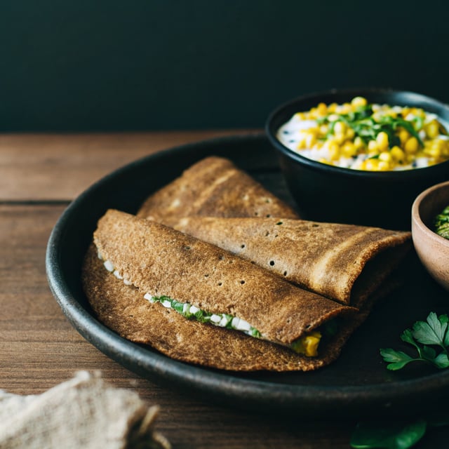 Fermented Buckwheat + Yellow Split Pea (Matar Dal) Dosa Recipe