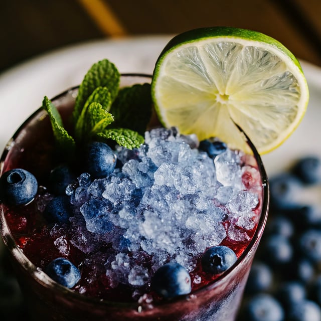 Frozen Blueberry Margarita Mocktail