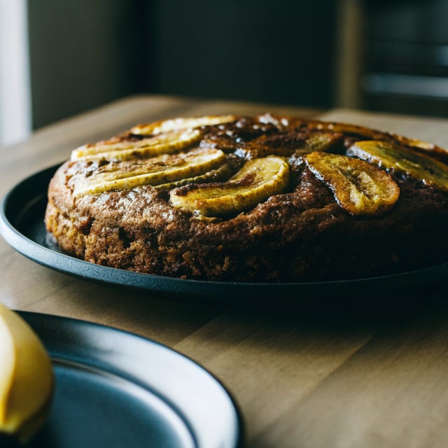 Gluten-Free Gingerbread Banana Upside Down Cake
