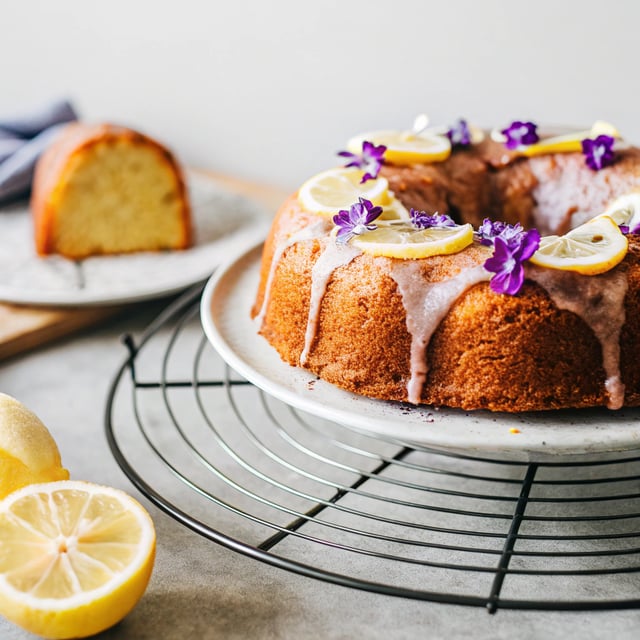 Gluten-Free Honey Cake with Lemon and Lavender