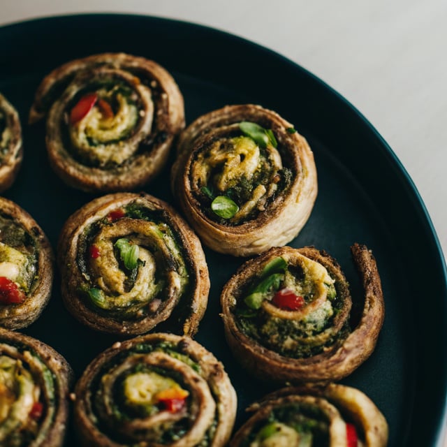 Gluten-Free Pesto Pizza Rolls (Vegan Option)