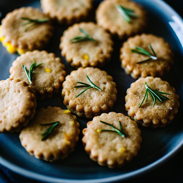 Gluten-Free Rosemary Lemon Shortbread Cookies