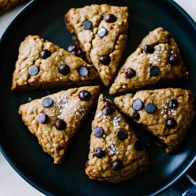 Gluten-Free Salted Pumpkin Chocolate Chip Scones (Vegan)