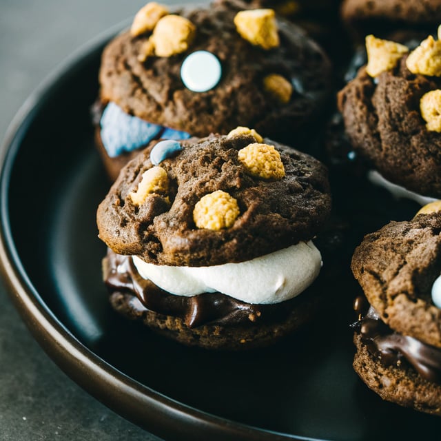 Gluten Free Vegan Chocolate S'mores Cookies