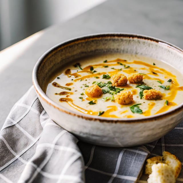 Golden Bliss Potato Soup (Vegan)