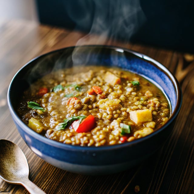 Green Lentil Curry (Instant Pot + Stovetop)