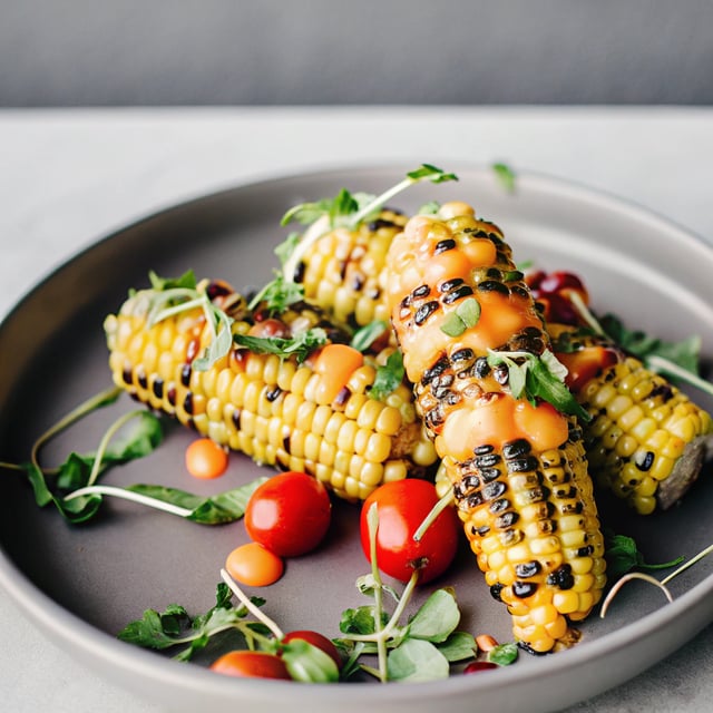 Grilled Corn Salad with Orange Dressing
