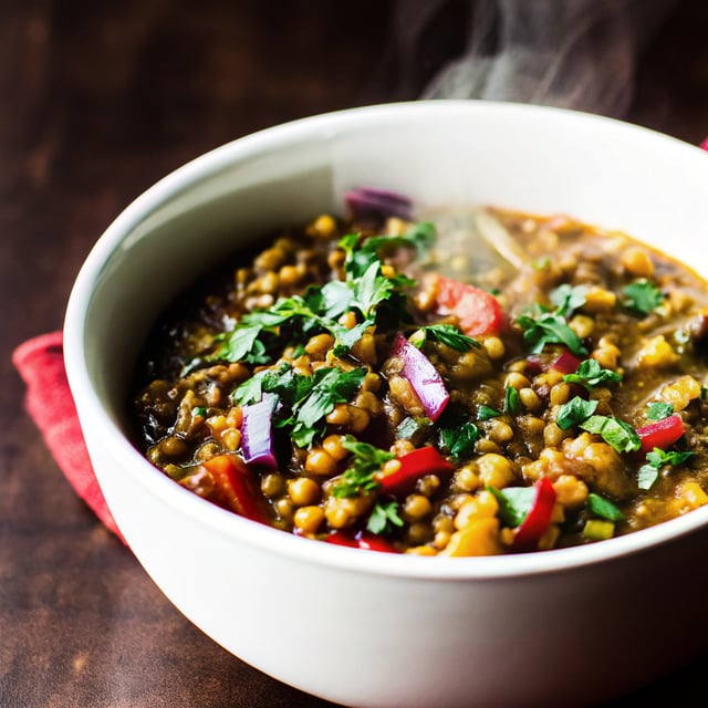 Instant Pot Green Lentil Curry