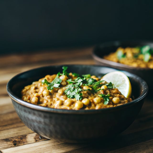 Instant Pot Lemony Red Lentil & Chickpea Curry