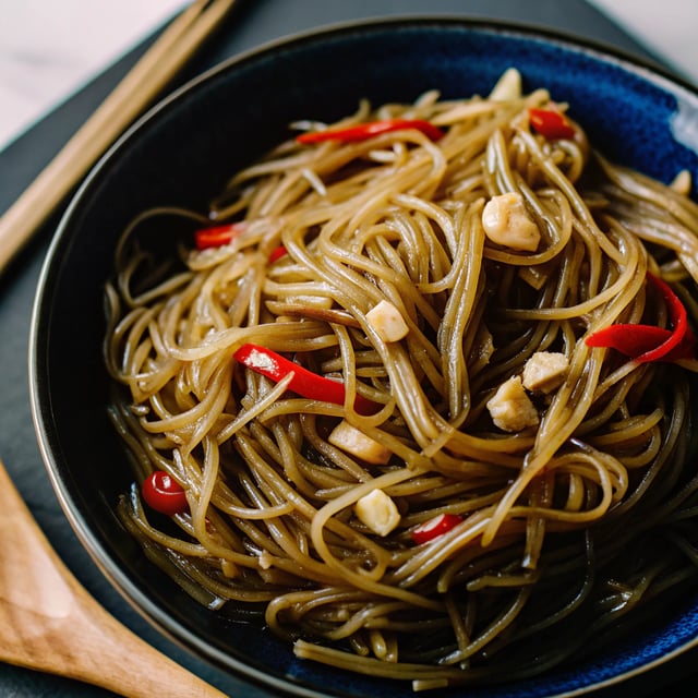Instant Pot Sticky Maple Ginger Rice Noodles