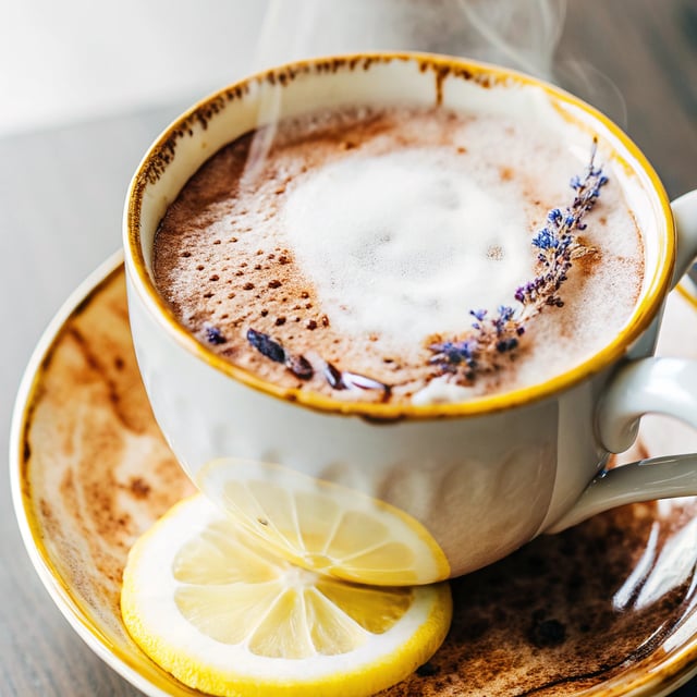 Lemon Lavender Hot Chocolate