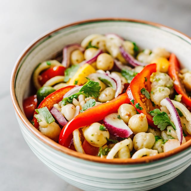 Spicy Chimichurri Chickpea Pasta Bowl