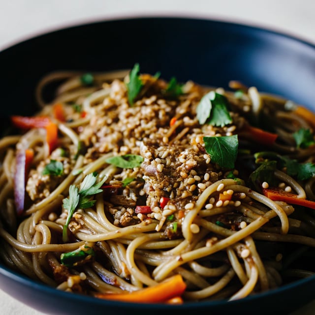 Spicy Pumpkin Seed Butter Pad Thai