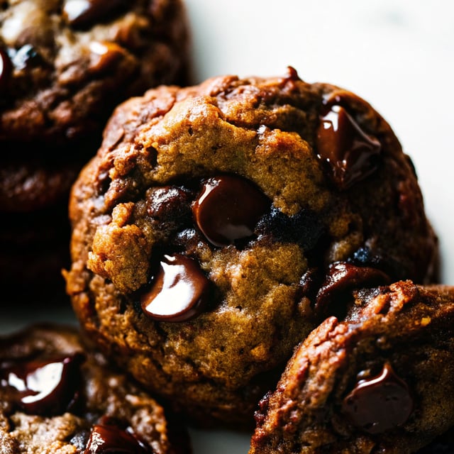 Thick and Chewy Chocolate Chip Tahini Cookies (Gluten-Free, Flourless)