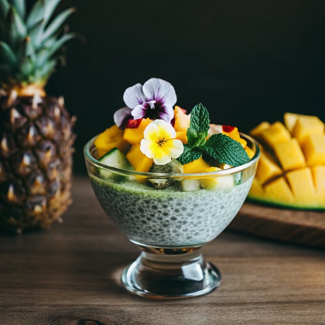 Tropical Green Chia Pudding Recipe