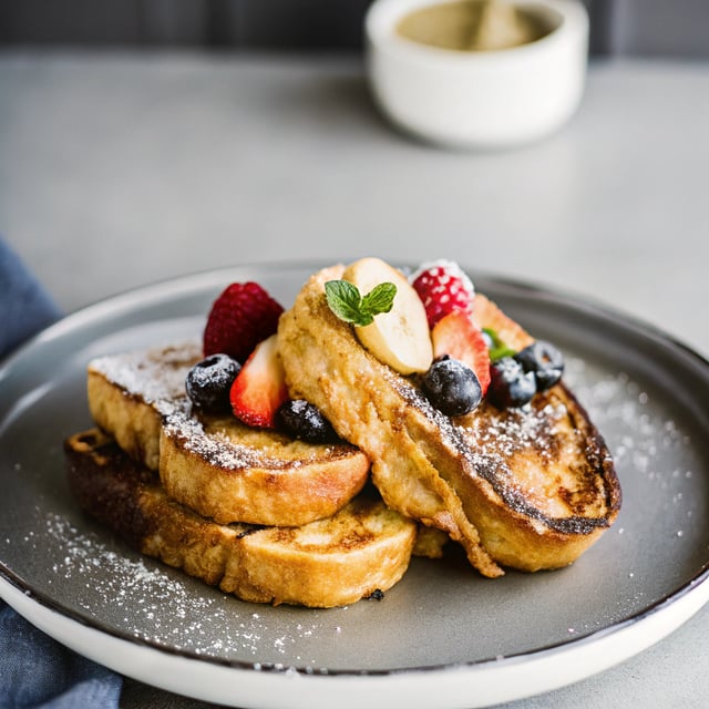 Vegan French Toast with Tahini (Gluten-Free)