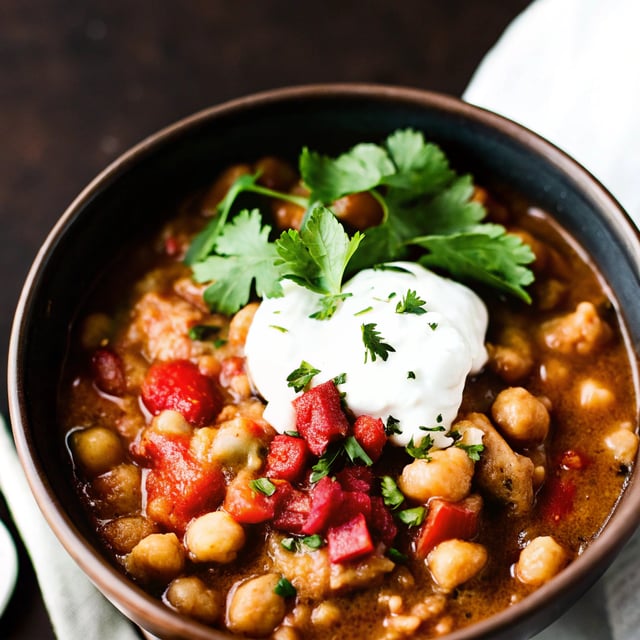 Vegan White Chili with Chickpeas
