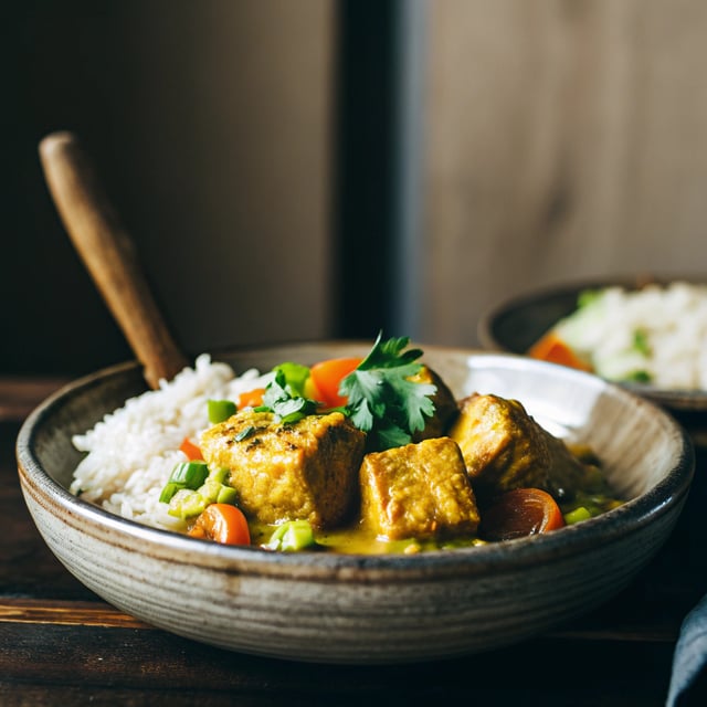Vegan Yellow Tempeh Curry Recipe