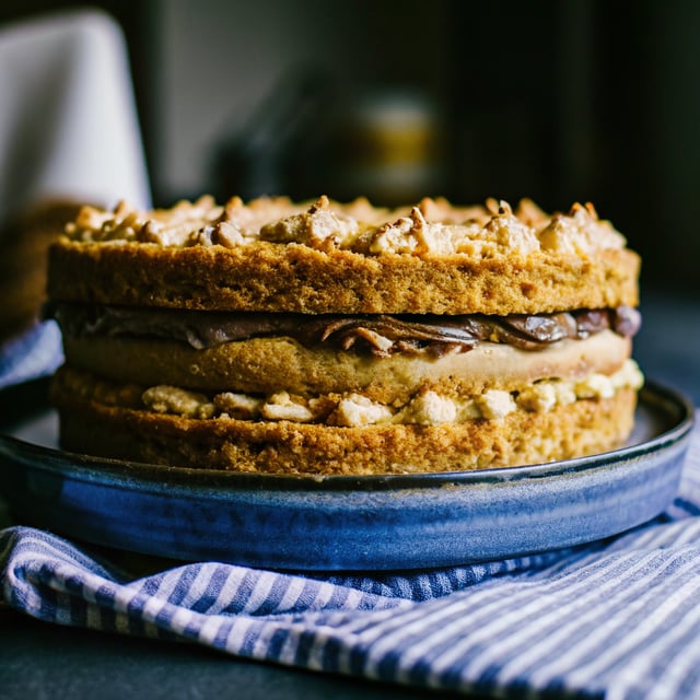 Almond Nutella Cake Recipe (Dacquoise)