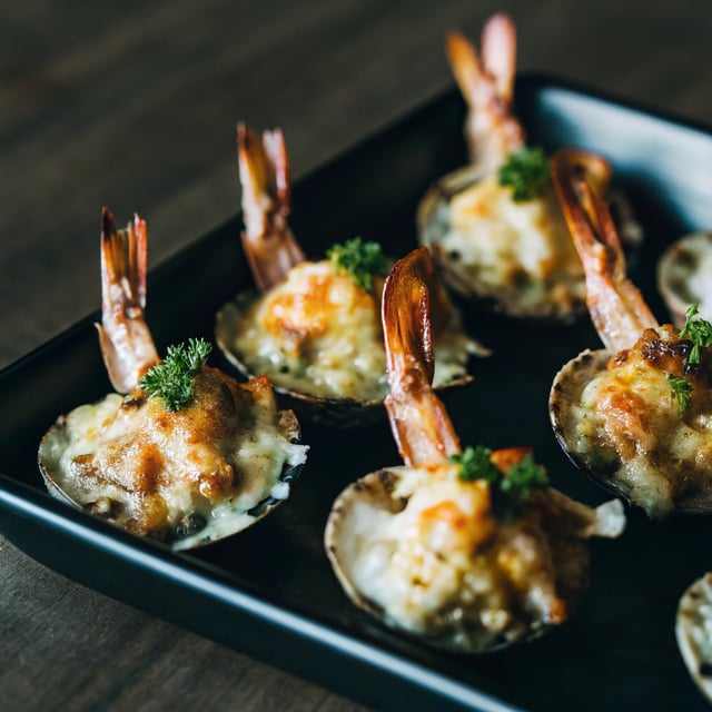 Cheesy Garlic Shrimp Appetizer
